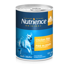 Aliment Nutrience Original pour chiens, Pâté au poulet avec riz brun et légumes, 369 g (13 oz)