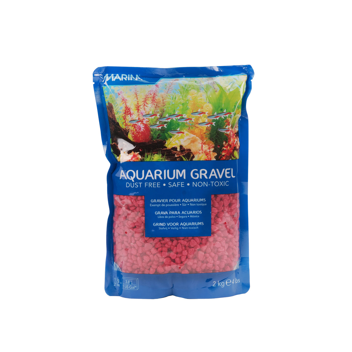 Gravier décoratif Marina, rouge, 2 kg (4,4 lb)