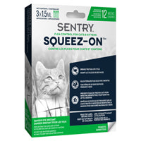 Tube à presser antipuces et antitiques Squeez-On Sentry pour chatons et chats, 210 ml