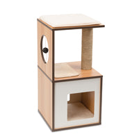 Meuble Box Vesper, noyer, petit, 37 x 37 x 72,5 cm (14,5 x 14,5 x 28,5 po)