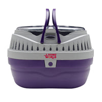Cage de transport Living World pour petits animaux, violette, petite, 23 x 17 x 15,5 cm (9 x 7 x 6 po)