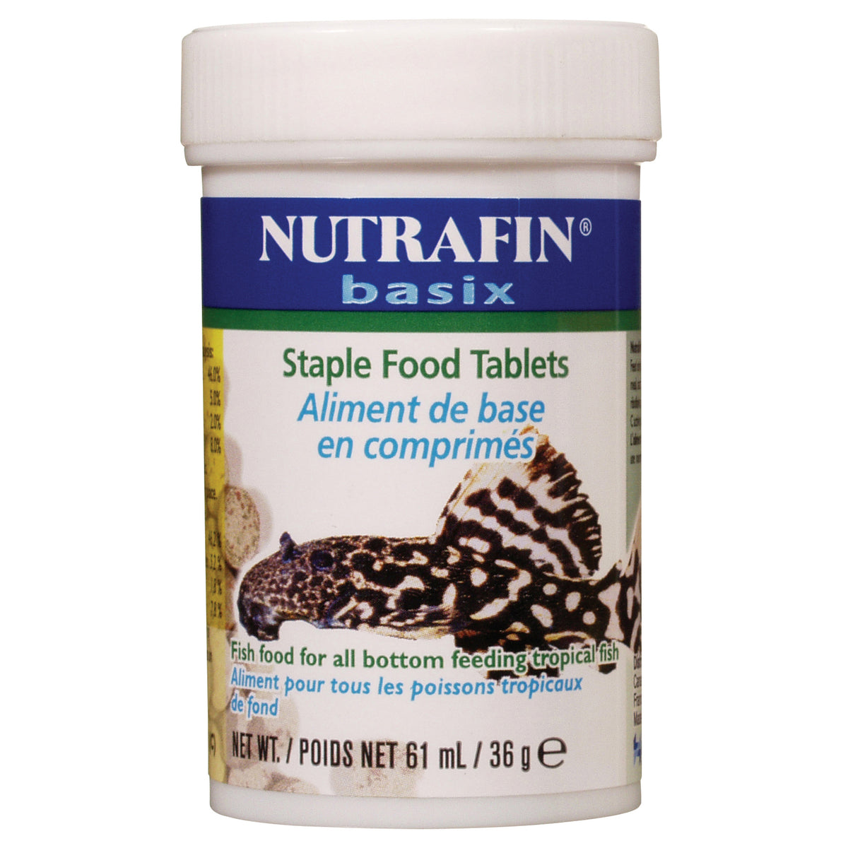 Comprimés de base Nutrafin basix pour poissons tropicaux de fond, 36 g (1,3 oz)