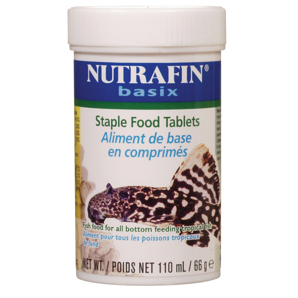 Comprimés de base Nutrafin basix pour poissons tropicaux de fond, contenant double, 66 g (2,3 oz)