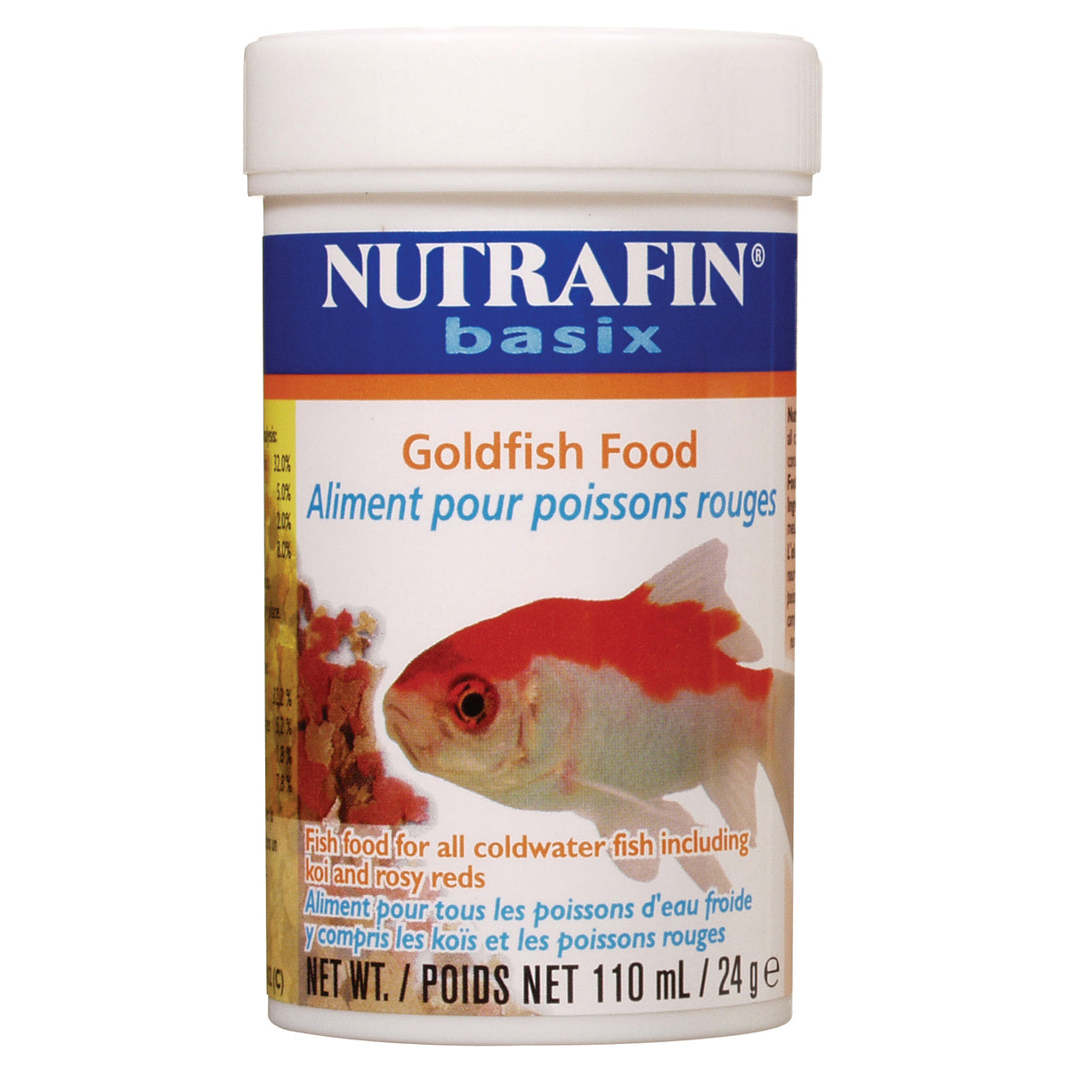 Flocons Nutrafin basix pour poissons rouges, 24 g (0,8 oz)