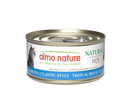 Almo Nature Hqs Natural Chat - Thon De Atlantique Au Bouillon 70gr
