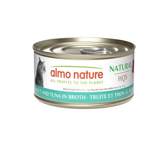 Almo Nature Hqs Natural Chat - Truite Et Thon Au Bouillon 70gr