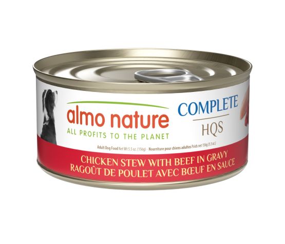 Almo Nature Hqs Complete Chien - Ragoût De Poulet Avec Boeuf Et Carottes 156gr
