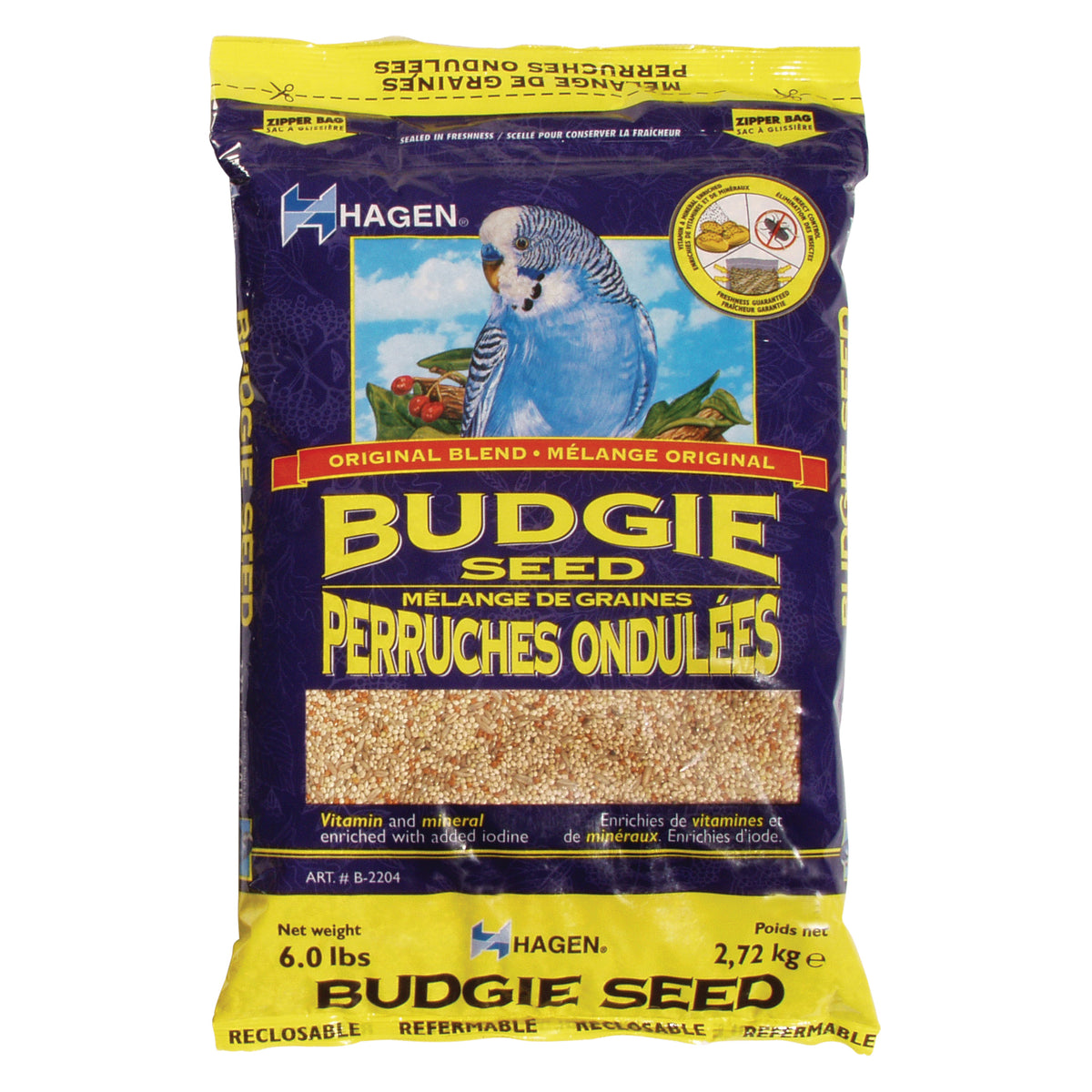 Mélange de graines de base EVM HARI pour perruches ondulées, 2,72 kg (6 lb)