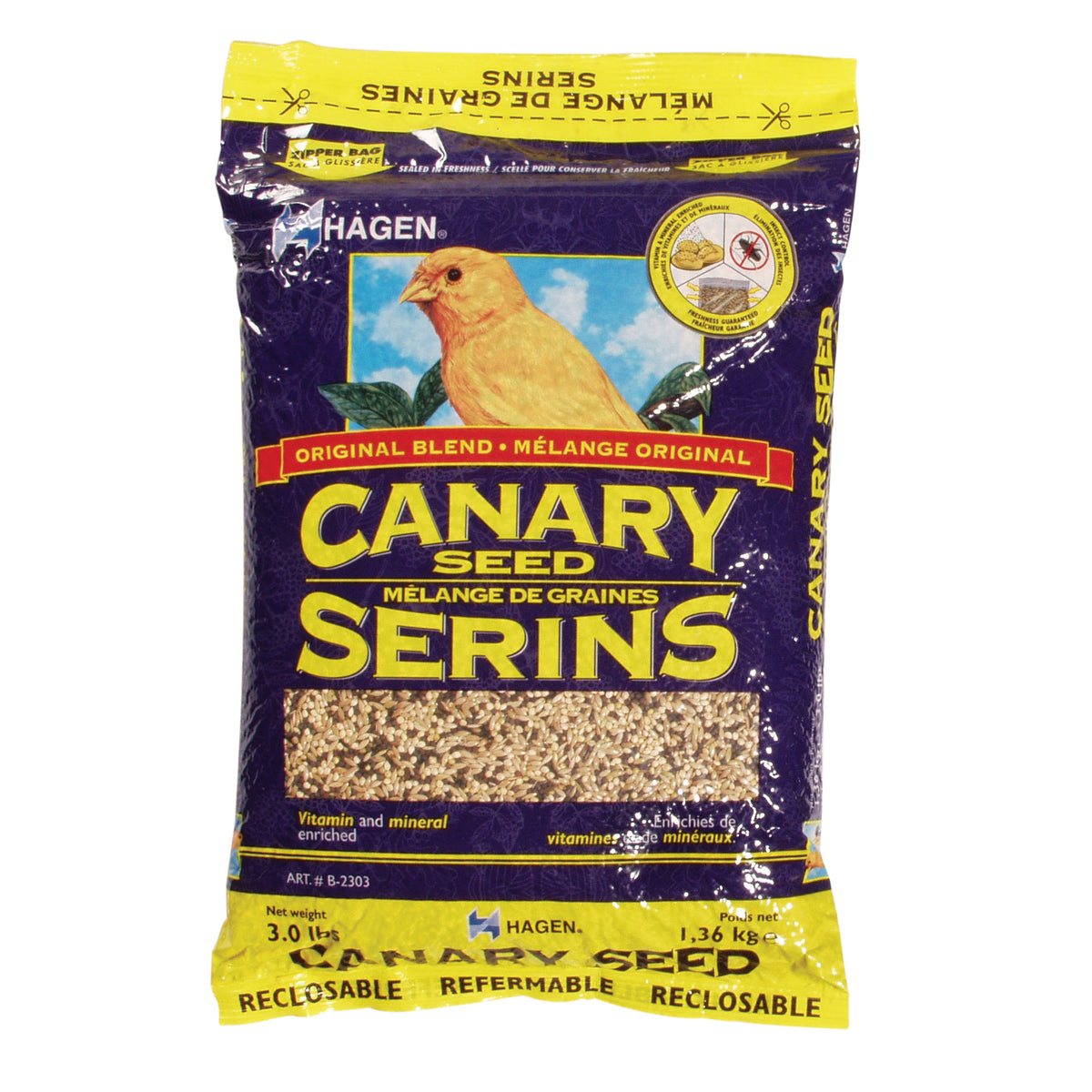 Mélange de graines de base EVM Hagen pour serins, 1,36 kg (3 lb)