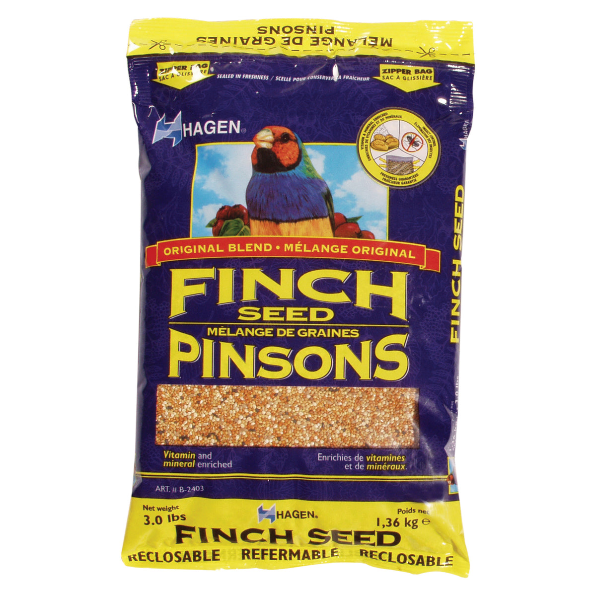 Mélange de graines de base EVM Hagen pour pinsons, 1,36 kg (3 lb)