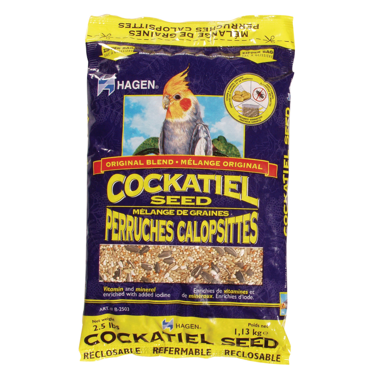 Mélange de graines de base EVM HARI pour calopsittes, 1,1 kg (2,5 lb)