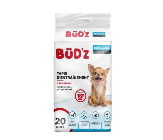 BUD'Z TAPIS D'ENTRAINEMENT 22"x22" (56x56cm) 20 unités