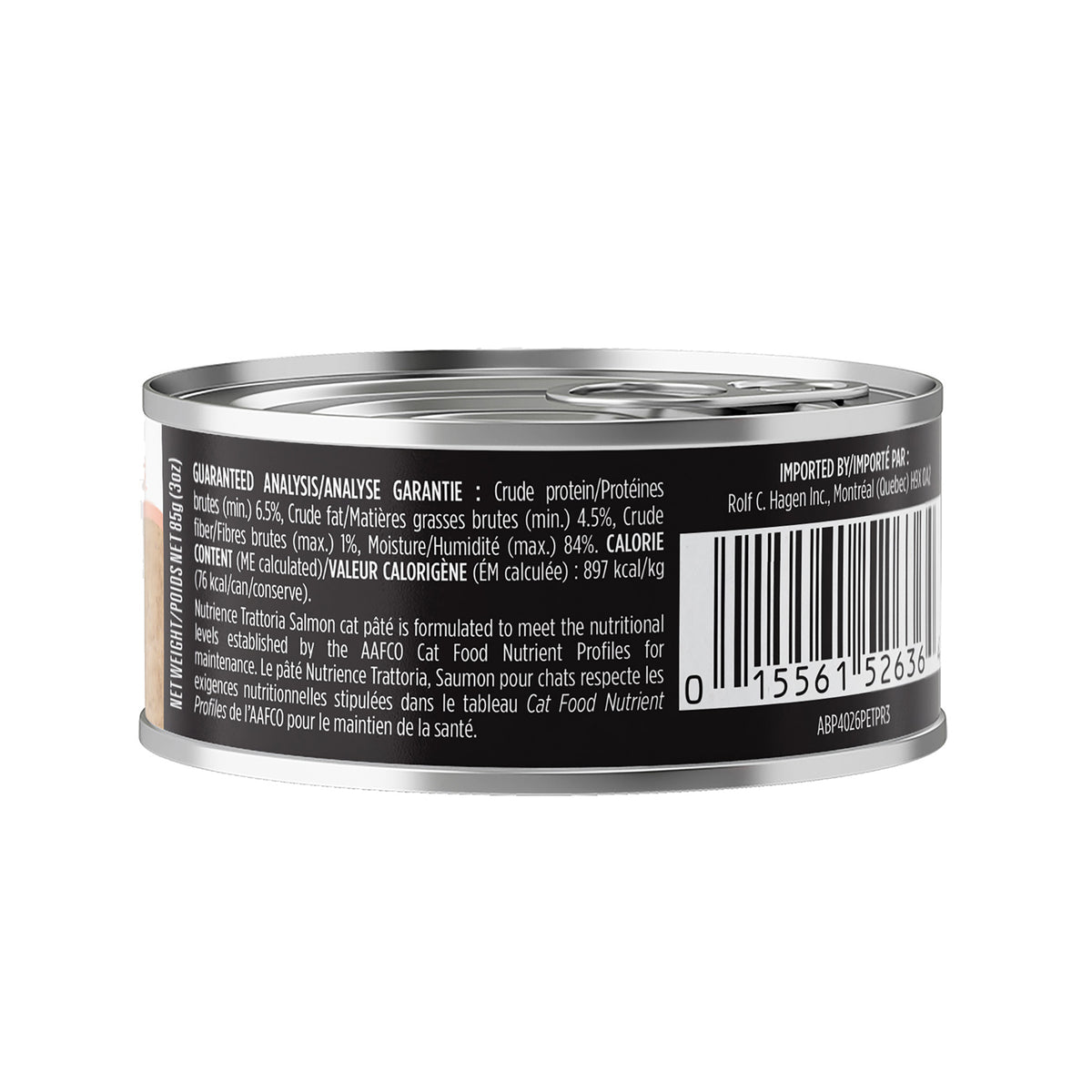 Nourriture Nutrience Trattoria pour chats, Pâté avec saumon, 85 g