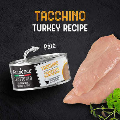 Nourriture Nutrience Trattoria pour chats, Pâté avec dinde, 85 g
