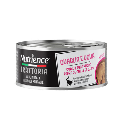 Nourriture Nutrience Trattoria pour chats, Mousse avec caille et œufs, 85 g