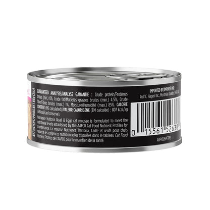 Nourriture Nutrience Trattoria pour chats, Mousse avec caille et œufs, 85 g