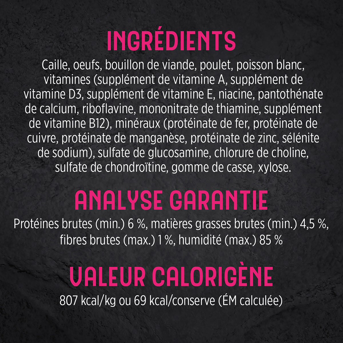 Nourriture Nutrience Trattoria pour chats, Mousse avec caille et œufs, 85 g