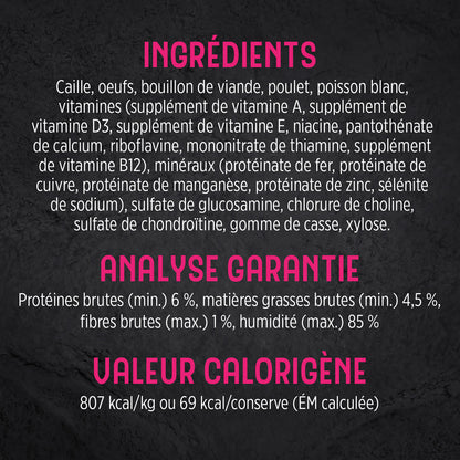 Nourriture Nutrience Trattoria pour chats, Mousse avec caille et œufs, 85 g