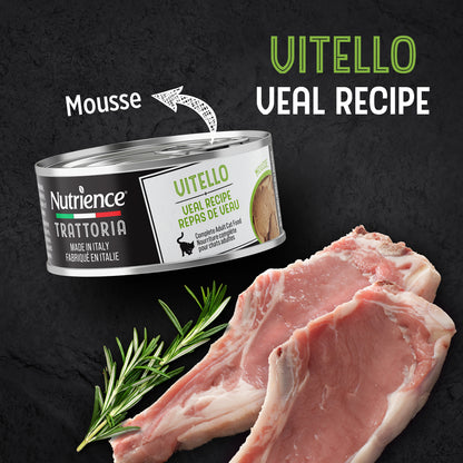 Nourriture Nutrience Trattoria pour chats, Mousse avec veau, 85 g