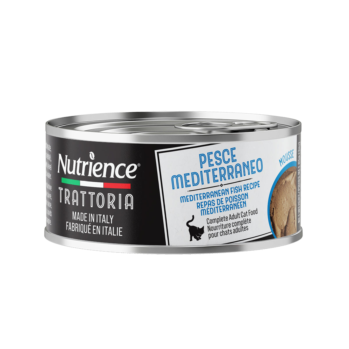 Nourriture Nutrience Trattoria pour chats, Mousse avec poisson méditerranéen, 85 g