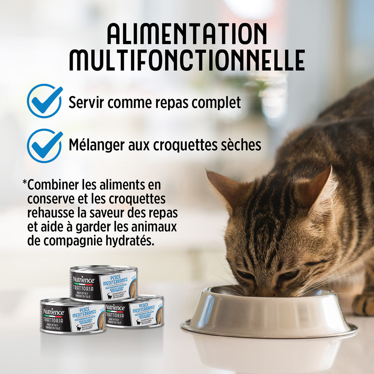 Nourriture Nutrience Trattoria pour chats, Mousse avec poisson méditerranéen, 85 g