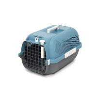 Cage de transport Catit pour chats, bleu gris, petite, L. 48,3 x I. 32,6 x H. 28 cm (19 x 12,8 x 11 po)