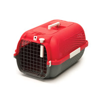 Cage de transport Catit pour chats, rouge cerise, moyenne, 56 x 37,5 x 31 cm (22 x 15 x 12 po)