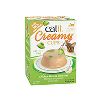 Mousse Catit Creamy Cups au Poulet et kiwi, 4 x 25 g