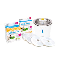 Abreuvoir Catit avec fleur et dessus en acier inoxydable, 3 L (100 oz liq.)