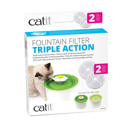 Filtres adoucisseurs d’eau Catit à triple action, paquet de 2