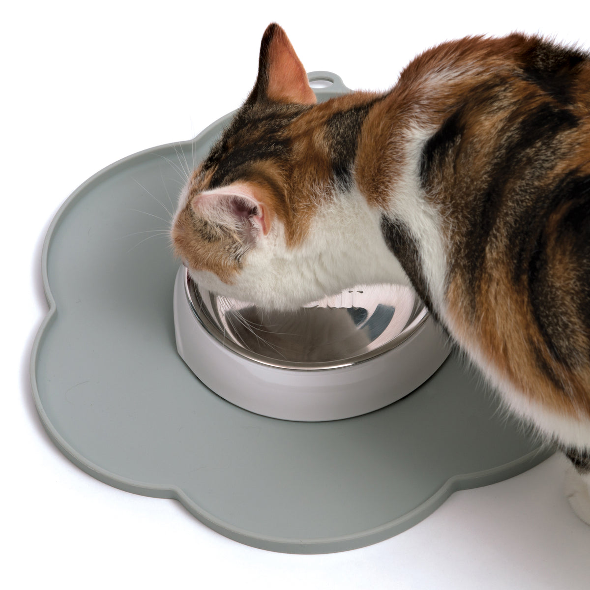 Napperon Catit en silicone, forme de fleur, gris