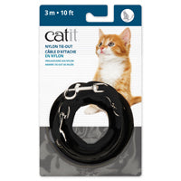 Câble d’attache Catit en nylon pour l’extérieur, noir, 3 m (10 pi)