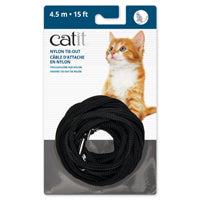 Câble d’attache Catit en nylon pour l’extérieur, noir, 4,5 m (15 pi)