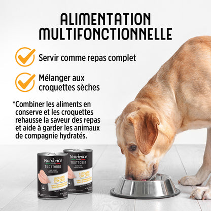 Nourriture Nutrience Trattoria pour chiens, Repas de dinde et orge, 400 g