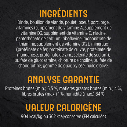 Nourriture Nutrience Trattoria pour chiens, Repas de dinde et orge, 400 g
