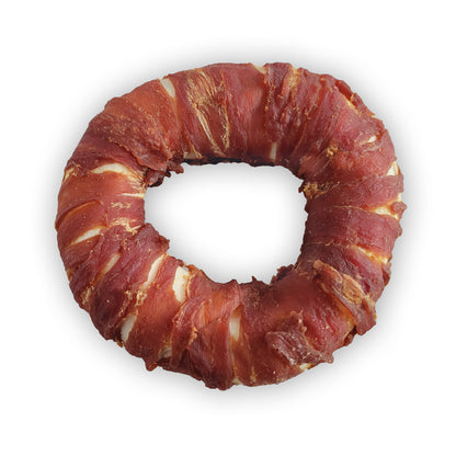 Gâterie Snack Bar Dogit, beignet de cuir brut et canard, approx. 225 g, paquet de 1