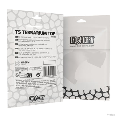 Supports de montage pour appareil d’éclairage T5 Exo Terra, paquet de 2