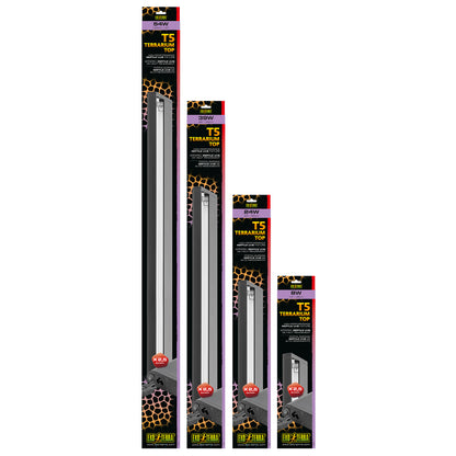 Couvercle d’éclairage T5 Reptile UVB Exo Terra à rendement très élevé, 24 W, 60 cm (24 po)
