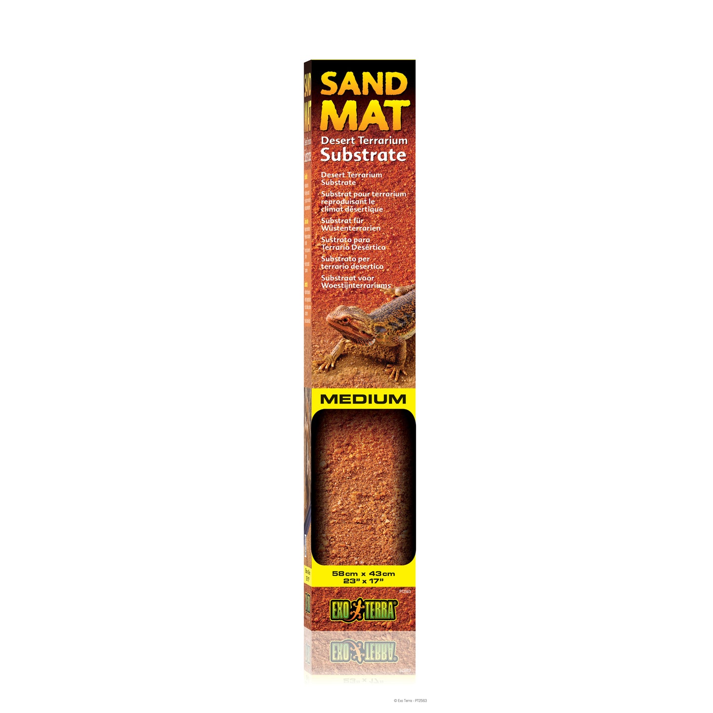 Tapis de sable Exo Terra, moyen, substrat pour terrarium reproduisant le climat désertique, 43 x 59 cm