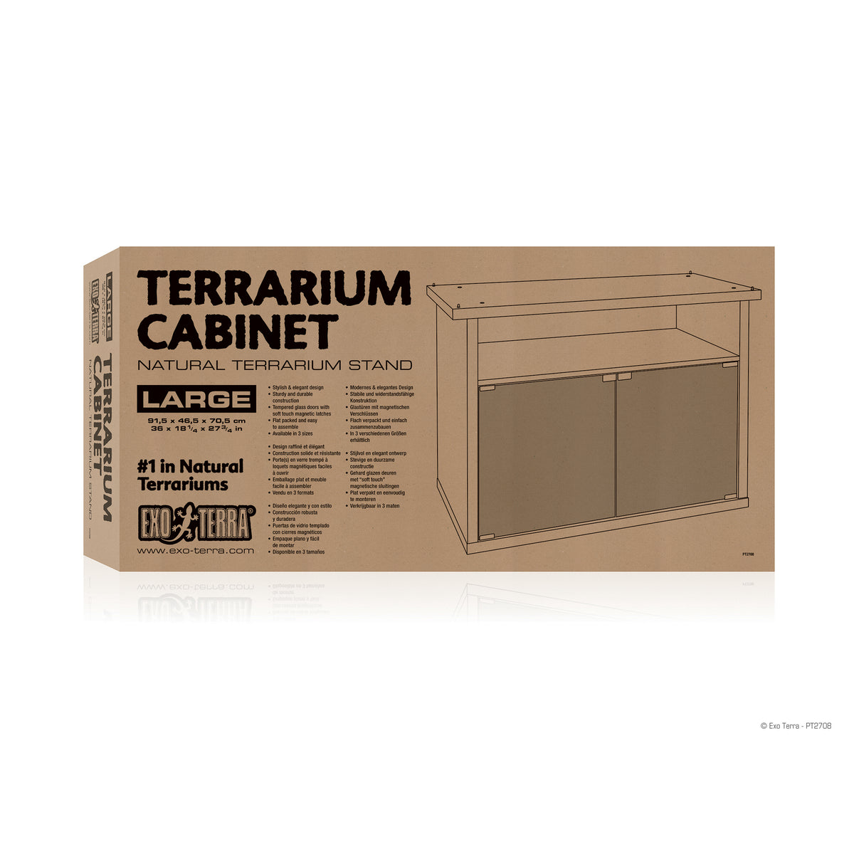 Meuble pour terrarium Exo Terra avec portes en verre, grand, pour terrariums de 91,5 x 46,5 x 70,5 cm (36 x 18,25 x 27,75 po)