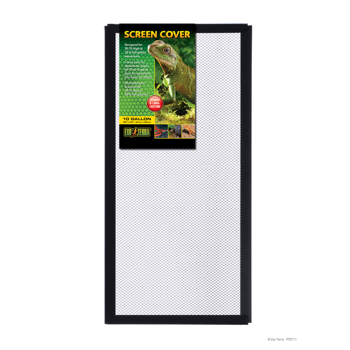 Couvercle grillagé Exo Terra en métal pour terrariums, 51 x 25 cm (20 x 10 po)