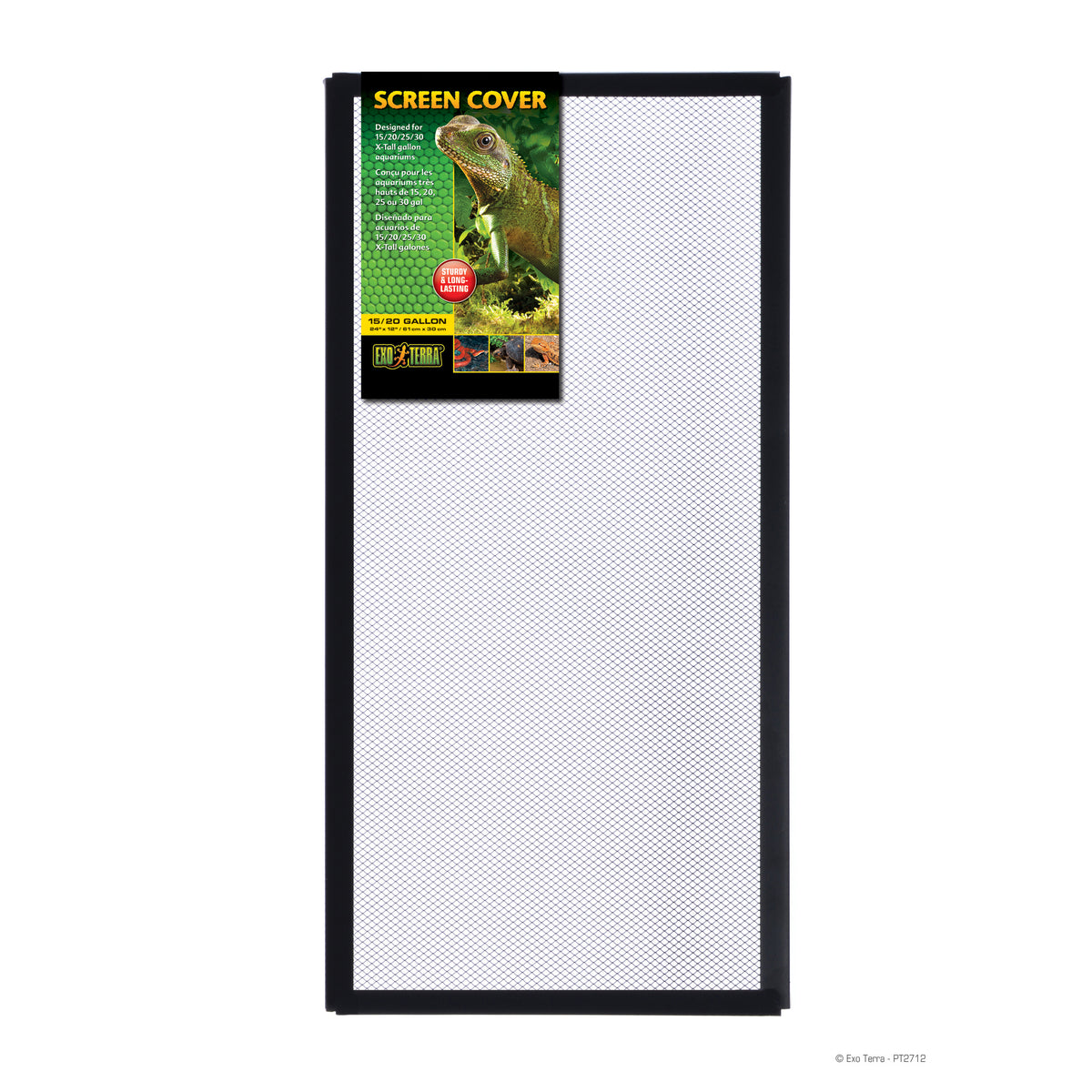 Couvercle grillagé Exo Terra en métal pour terrariums, 61 x 30 cm (24 x 12 po)