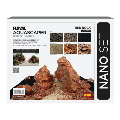 Trousse décorative Aquascaper Fluval de pierres et de sables, Red Rock, Nano, 11 kg (24 lb)