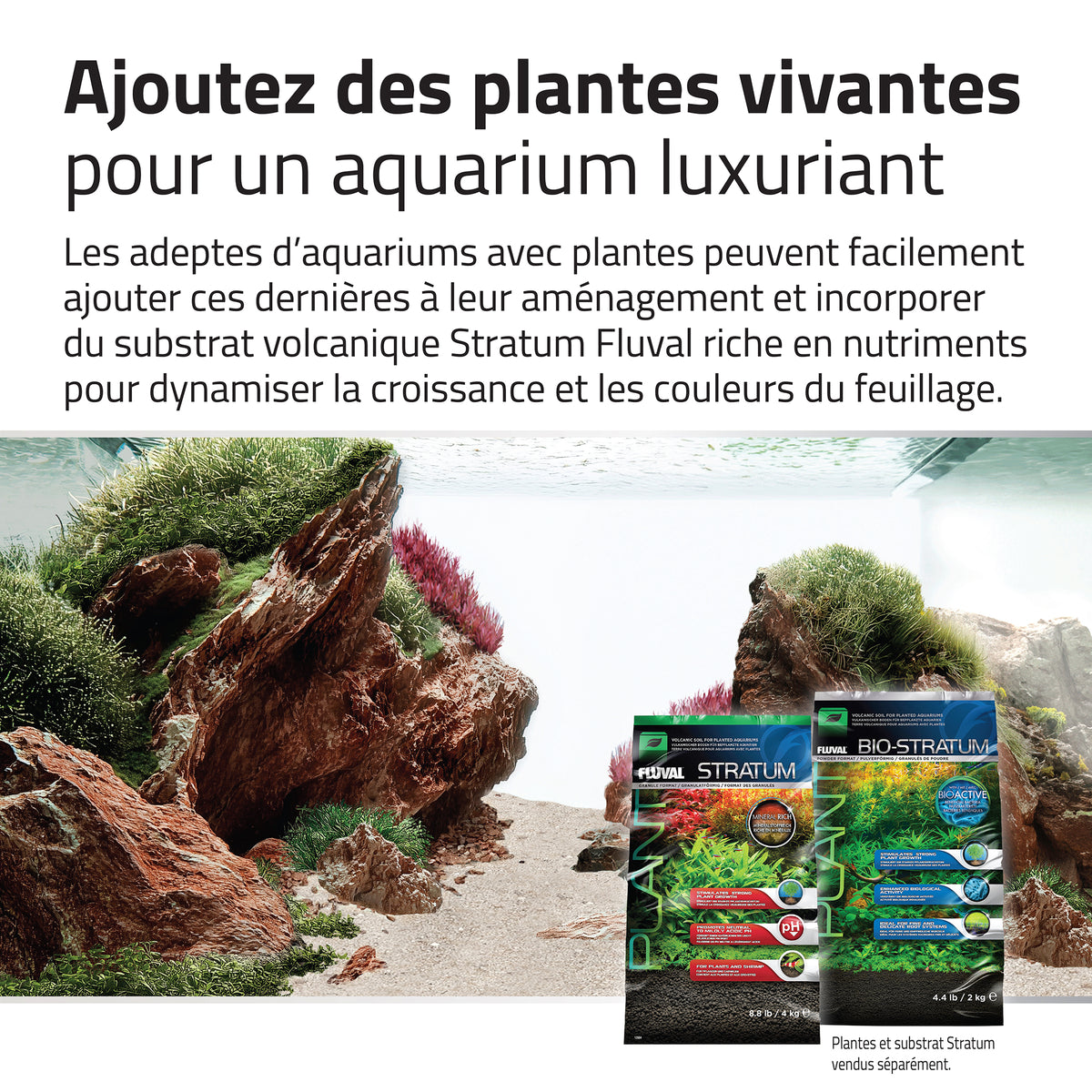 Trousse décorative Aquascaper Fluval de pierres et de sables, Red Rock, Nano, 11 kg (24 lb)