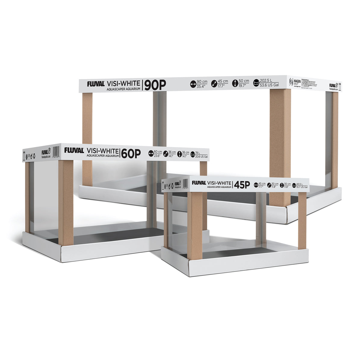 Aquarium VisiWhite 60P Fluval, 78 L (20,6 gal US)