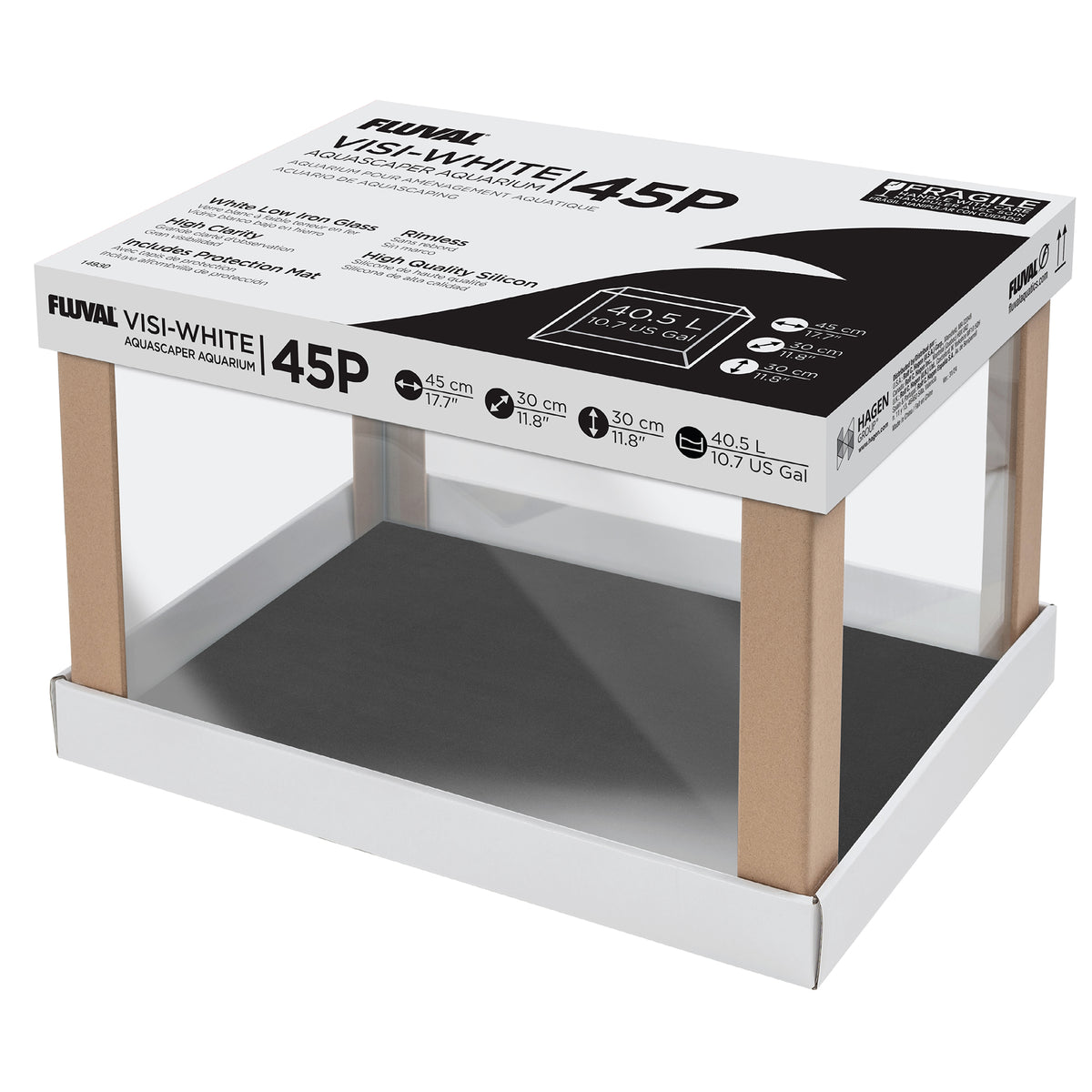 Aquarium VisiWhite 45P Fluval, 40,5 L (10,7 gal US)