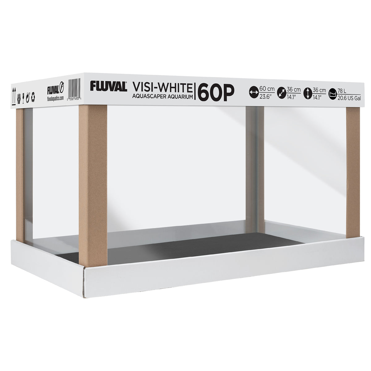 Aquarium VisiWhite 60P Fluval, 78 L (20,6 gal US)
