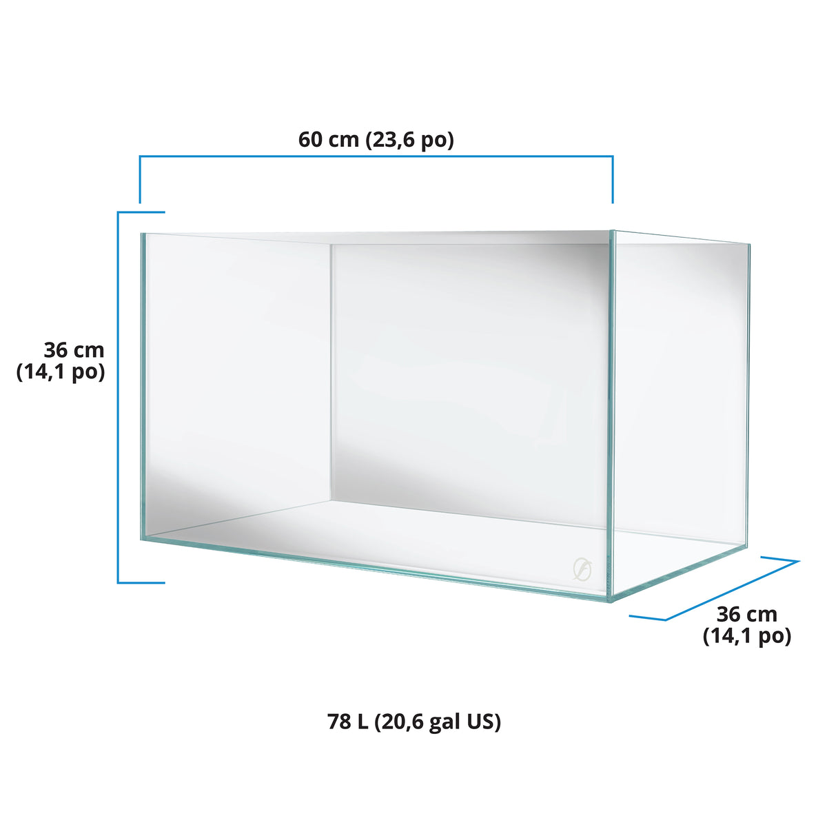 Aquarium VisiWhite 60P Fluval, 78 L (20,6 gal US)