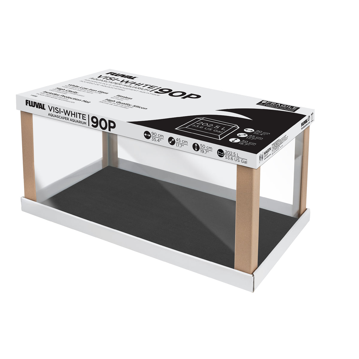 Aquarium VisiWhite 90P Fluval, 202,5 L (53,6 gal US)