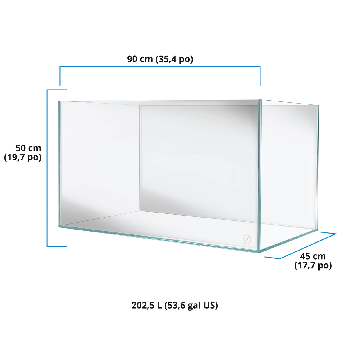 Aquarium VisiWhite 90P Fluval, 202,5 L (53,6 gal US)